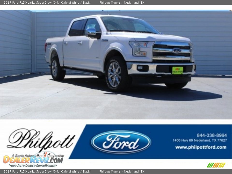 2017 Ford F150 Lariat SuperCrew 4X4 Oxford White / Black Photo #1