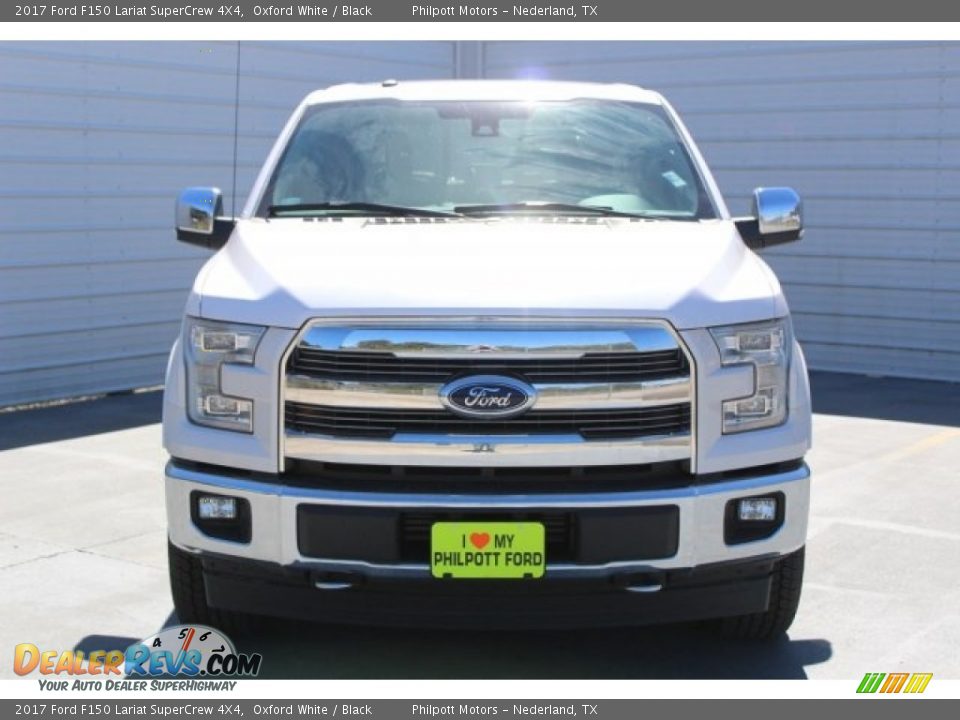2017 Ford F150 Lariat SuperCrew 4X4 Oxford White / Black Photo #2