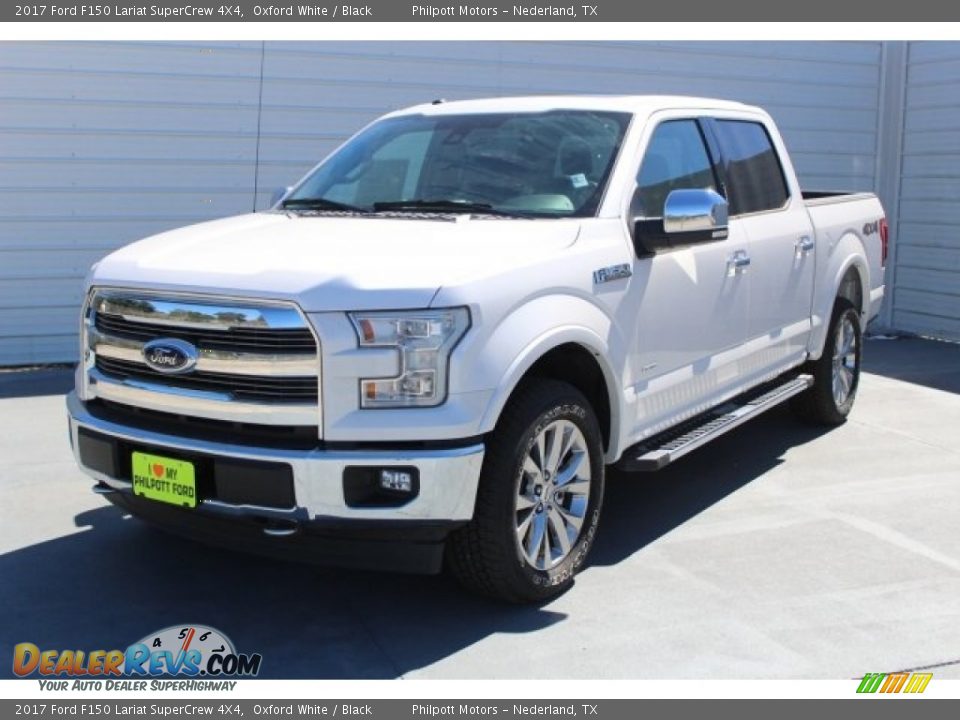 2017 Ford F150 Lariat SuperCrew 4X4 Oxford White / Black Photo #3