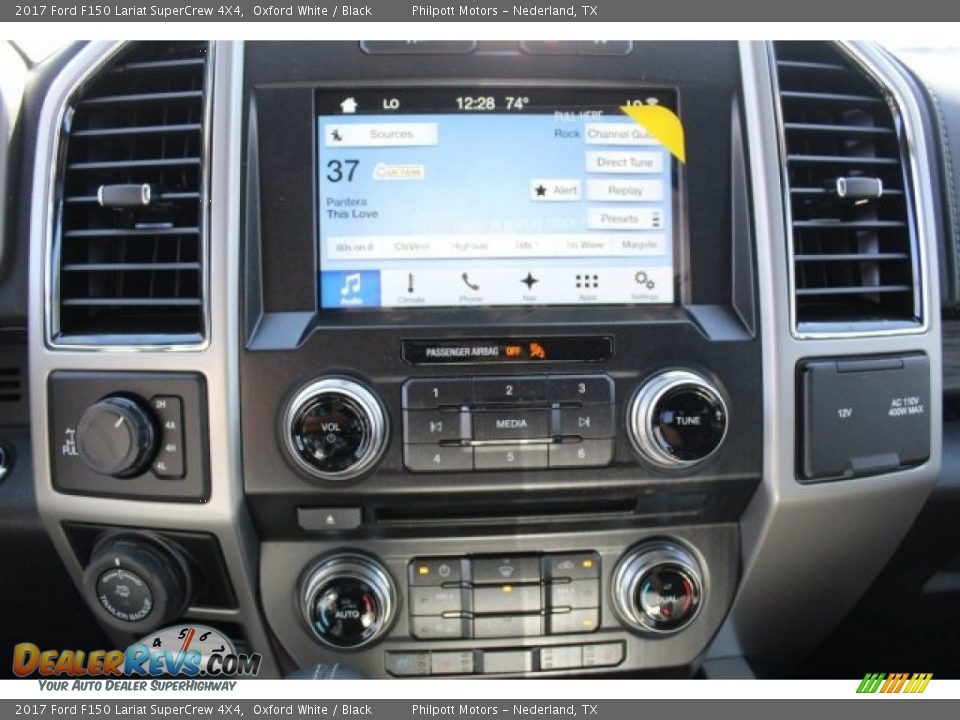 2017 Ford F150 Lariat SuperCrew 4X4 Oxford White / Black Photo #15