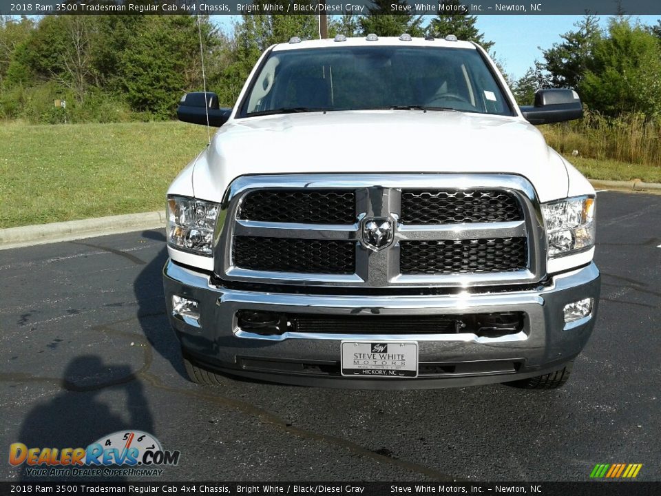 2018 Ram 3500 Tradesman Regular Cab 4x4 Chassis Bright White / Black/Diesel Gray Photo #4
