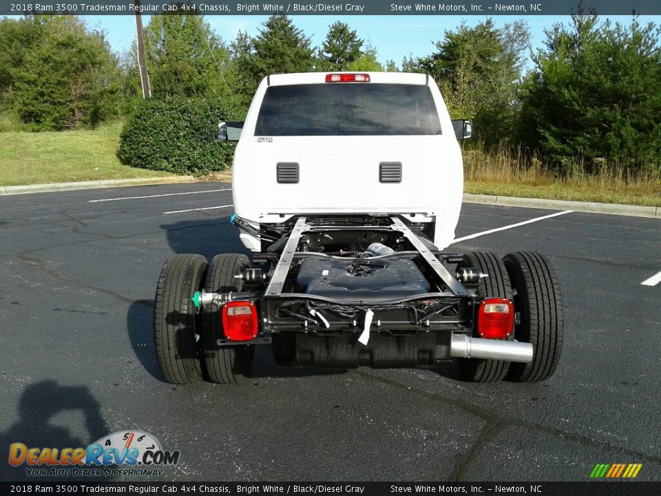 2018 Ram 3500 Tradesman Regular Cab 4x4 Chassis Bright White / Black/Diesel Gray Photo #8