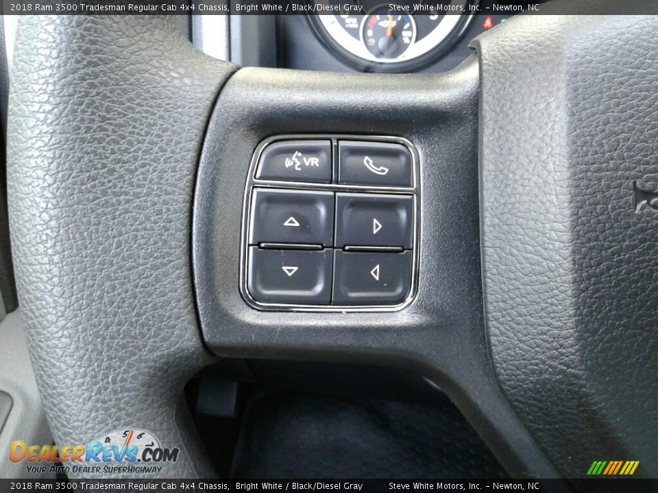 2018 Ram 3500 Tradesman Regular Cab 4x4 Chassis Bright White / Black/Diesel Gray Photo #12