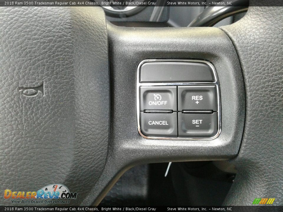 2018 Ram 3500 Tradesman Regular Cab 4x4 Chassis Bright White / Black/Diesel Gray Photo #13