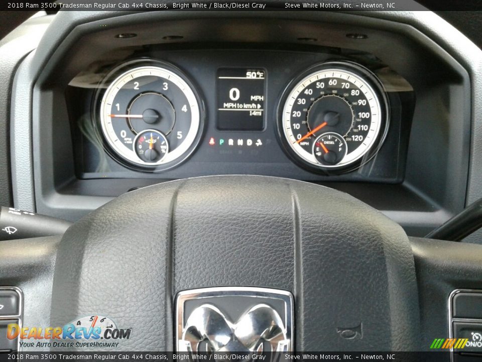 2018 Ram 3500 Tradesman Regular Cab 4x4 Chassis Bright White / Black/Diesel Gray Photo #14