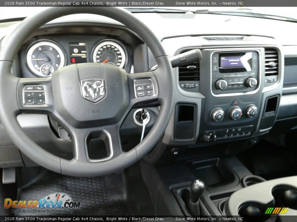 2018 Ram 3500 Tradesman Regular Cab 4x4 Chassis Bright White / Black/Diesel Gray Photo #20