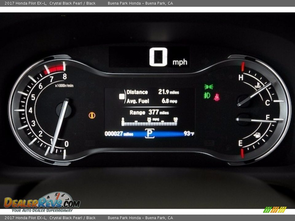2017 Honda Pilot EX-L Crystal Black Pearl / Black Photo #19