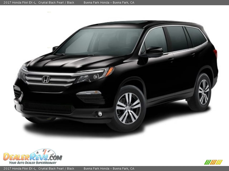 2017 Honda Pilot EX-L Crystal Black Pearl / Black Photo #21