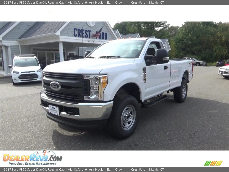 2017 Ford F350 Super Duty XL Regular Cab 4x4 Oxford White / Medium Earth Gray Photo #3