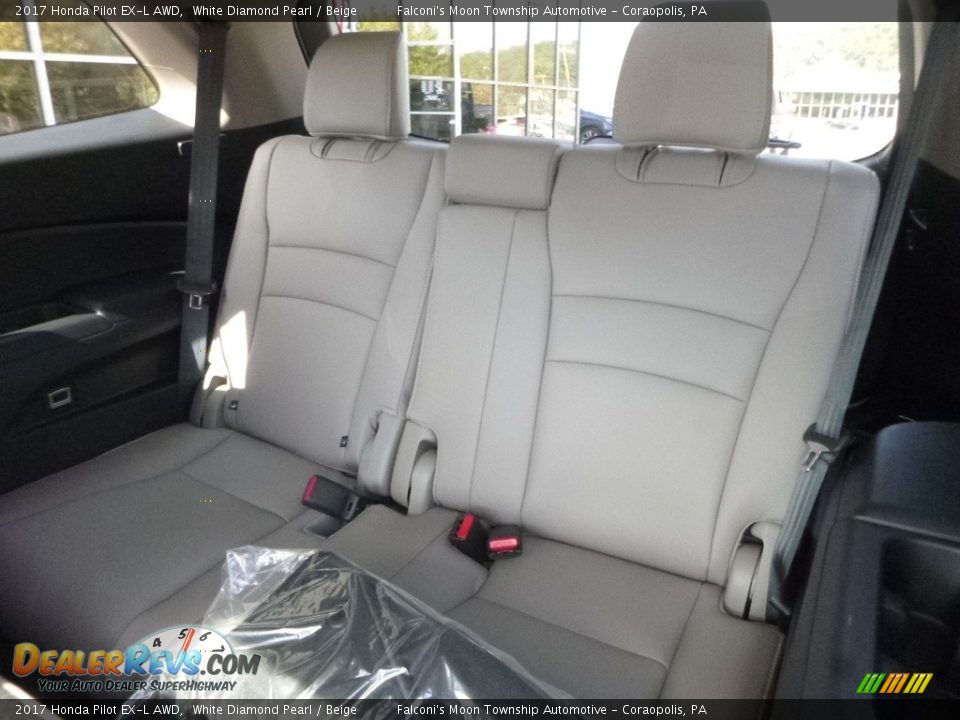 2017 Honda Pilot EX-L AWD White Diamond Pearl / Beige Photo #9