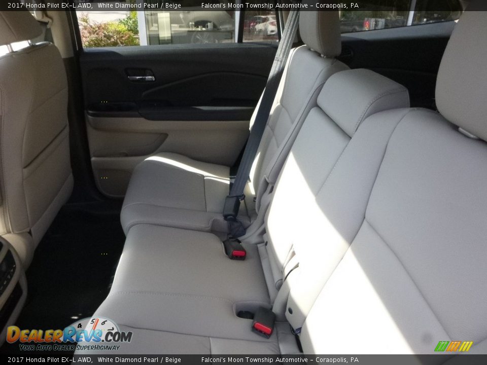2017 Honda Pilot EX-L AWD White Diamond Pearl / Beige Photo #10