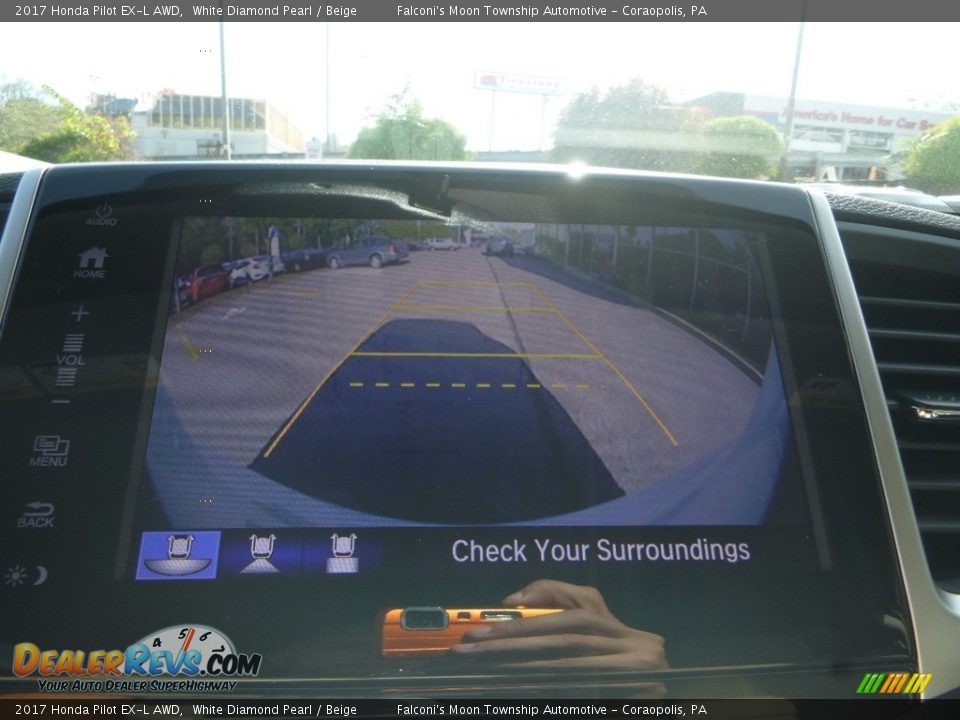 2017 Honda Pilot EX-L AWD White Diamond Pearl / Beige Photo #15