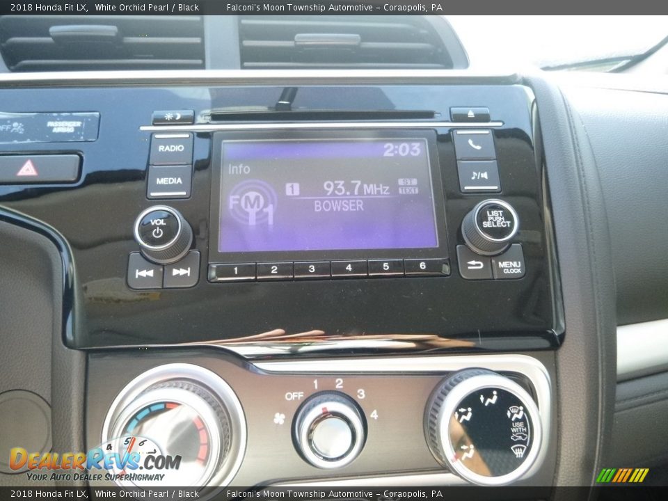 2018 Honda Fit LX White Orchid Pearl / Black Photo #14
