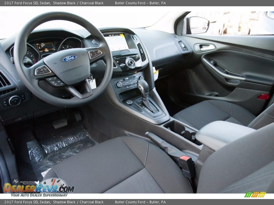 2017 Ford Focus SEL Sedan Shadow Black / Charcoal Black Photo #12