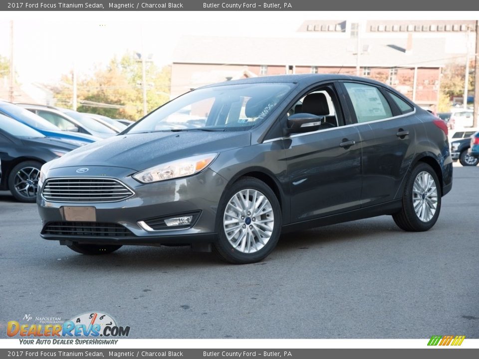 2017 Ford Focus Titanium Sedan Magnetic / Charcoal Black Photo #1