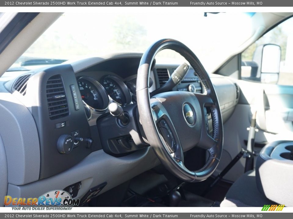 2012 Chevrolet Silverado 2500HD Work Truck Extended Cab 4x4 Summit White / Dark Titanium Photo #19