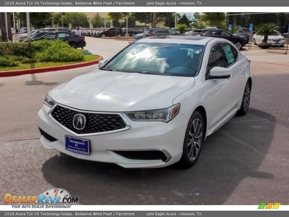 2018 Acura TLX V6 Technology Sedan Bellanova White Pearl / Parchment Photo #3