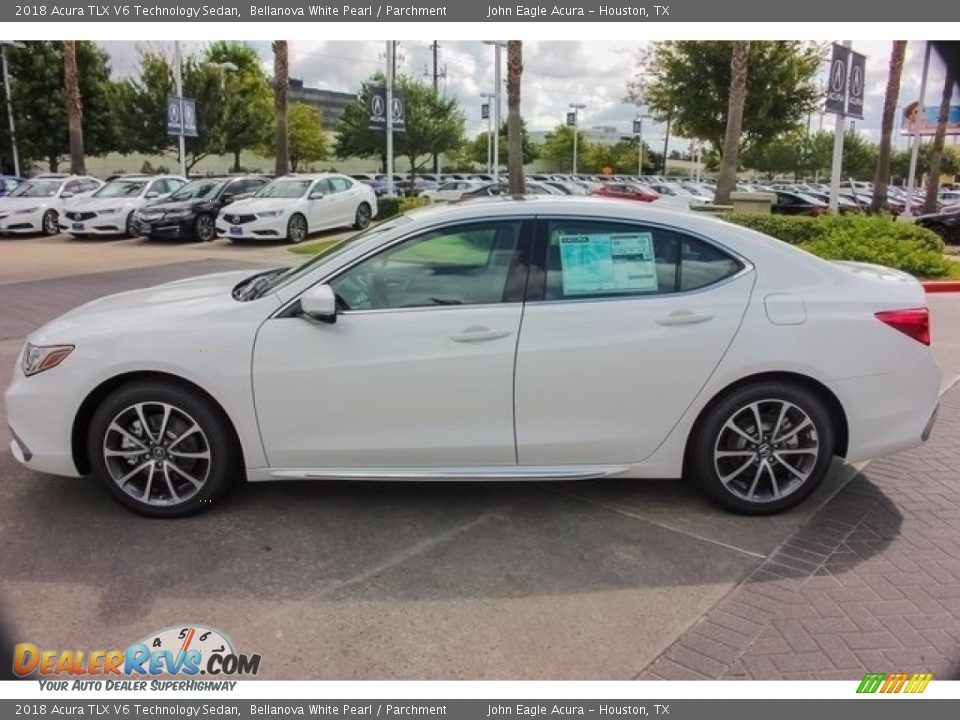 2018 Acura TLX V6 Technology Sedan Bellanova White Pearl / Parchment Photo #4