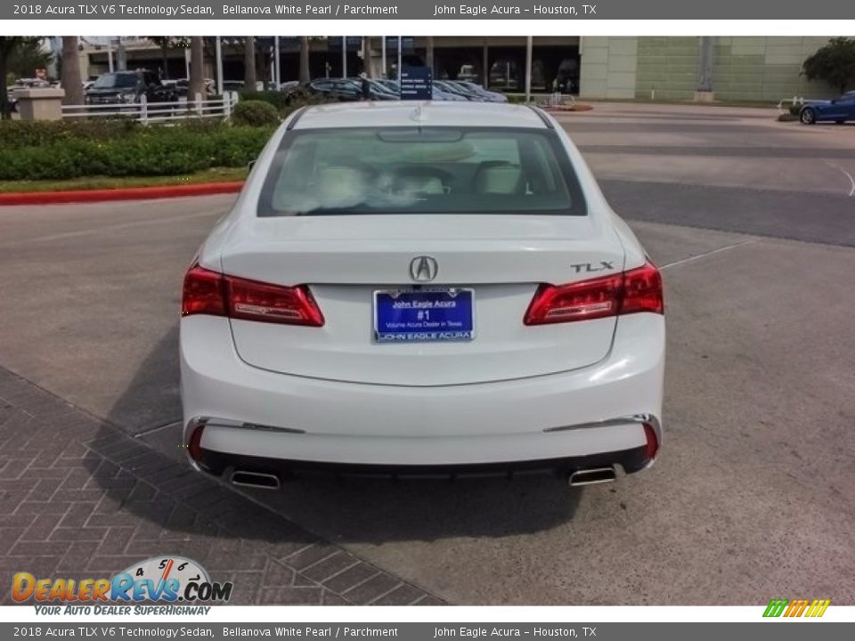 2018 Acura TLX V6 Technology Sedan Bellanova White Pearl / Parchment Photo #6