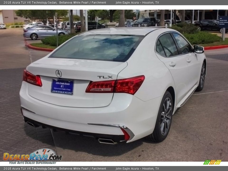 2018 Acura TLX V6 Technology Sedan Bellanova White Pearl / Parchment Photo #7