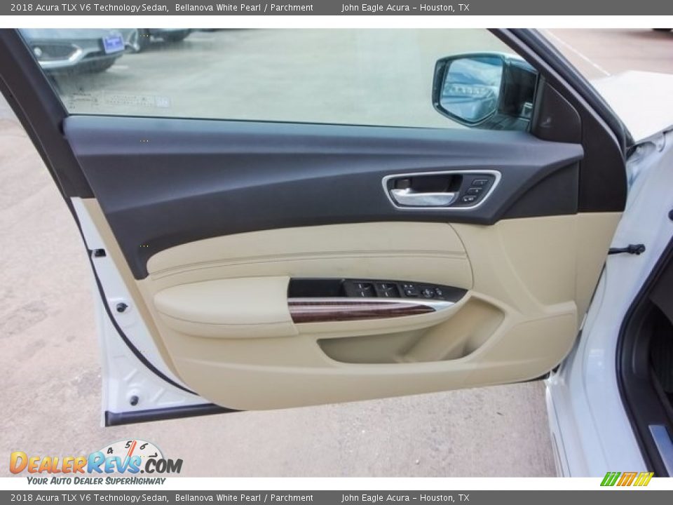 2018 Acura TLX V6 Technology Sedan Bellanova White Pearl / Parchment Photo #18