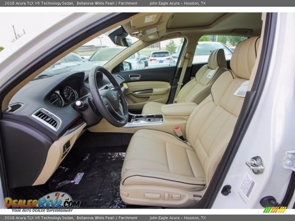 2018 Acura TLX V6 Technology Sedan Bellanova White Pearl / Parchment Photo #19