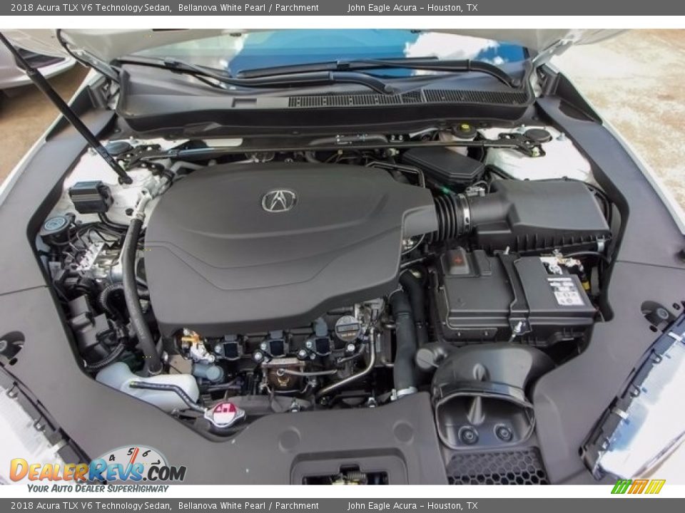 2018 Acura TLX V6 Technology Sedan Bellanova White Pearl / Parchment Photo #27