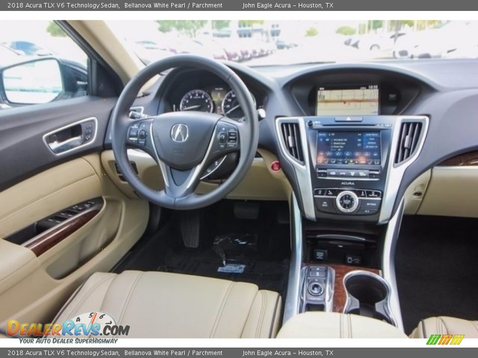 2018 Acura TLX V6 Technology Sedan Bellanova White Pearl / Parchment Photo #28