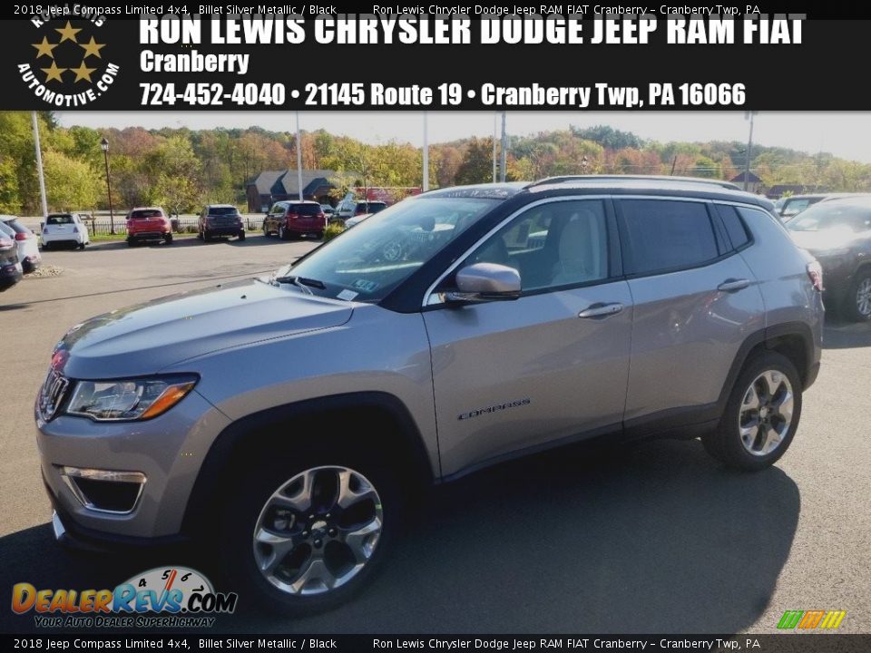 2018 Jeep Compass Limited 4x4 Billet Silver Metallic / Black Photo #1