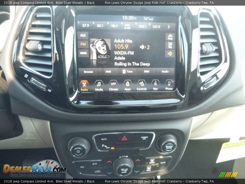 2018 Jeep Compass Limited 4x4 Billet Silver Metallic / Black Photo #16