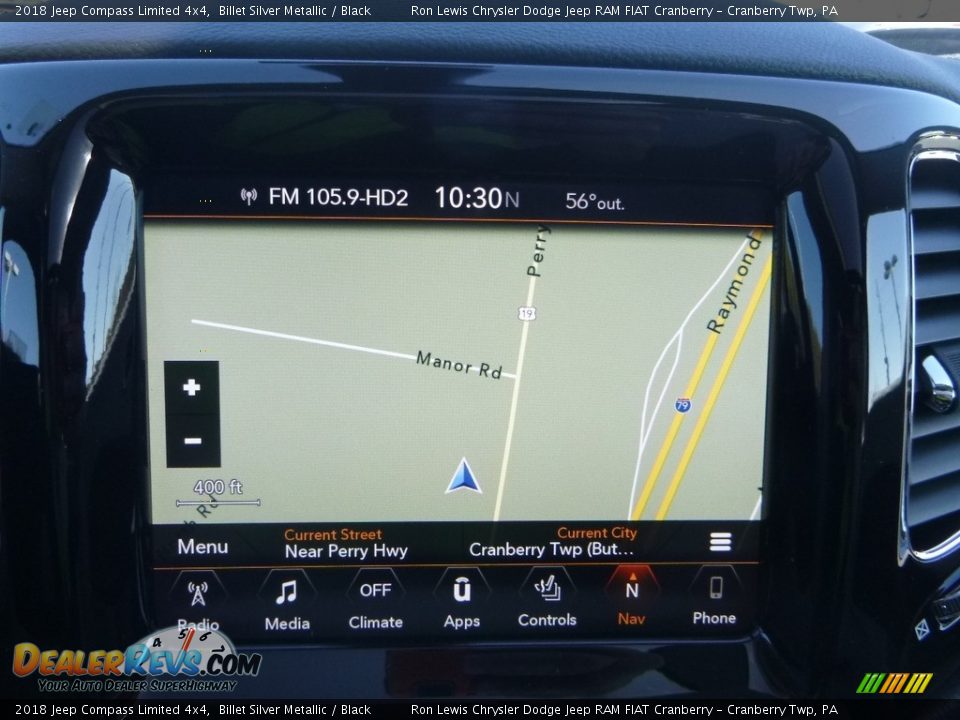 2018 Jeep Compass Limited 4x4 Billet Silver Metallic / Black Photo #19