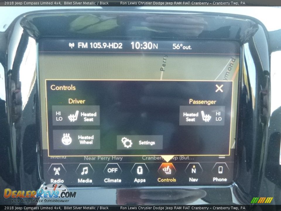 2018 Jeep Compass Limited 4x4 Billet Silver Metallic / Black Photo #20