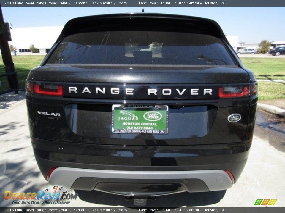 2018 Land Rover Range Rover Velar S Santorini Black Metallic / Ebony Photo #8