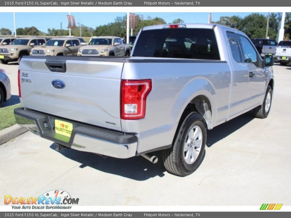 2015 Ford F150 XL SuperCab Ingot Silver Metallic / Medium Earth Gray Photo #5