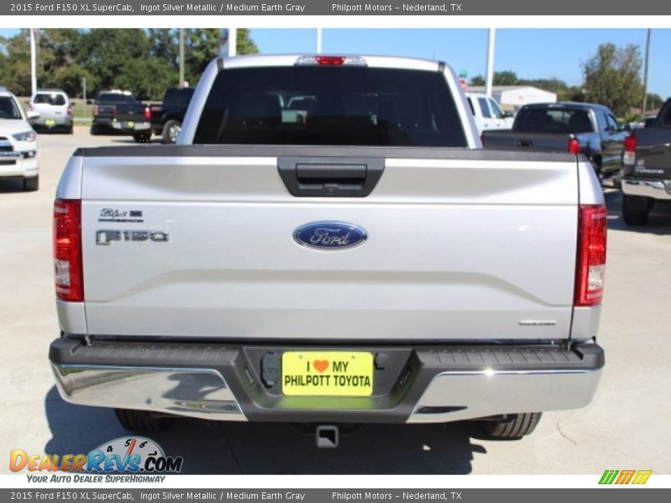 2015 Ford F150 XL SuperCab Ingot Silver Metallic / Medium Earth Gray Photo #6