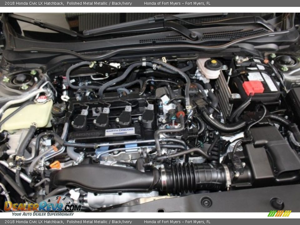 2018 Honda Civic LX Hatchback Polished Metal Metallic / Black/Ivory Photo #23