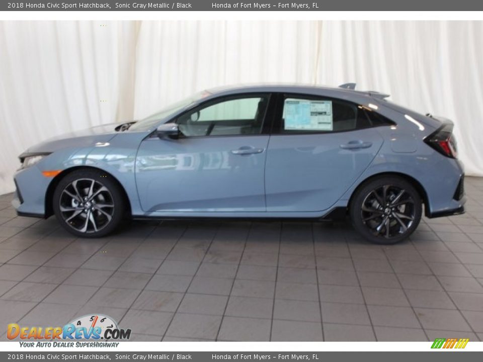 2018 Honda Civic Sport Hatchback Sonic Gray Metallic / Black Photo #5