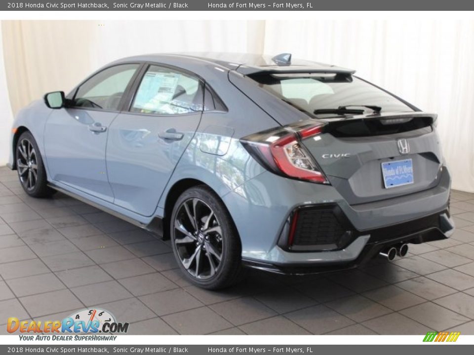 2018 Honda Civic Sport Hatchback Sonic Gray Metallic / Black Photo #6