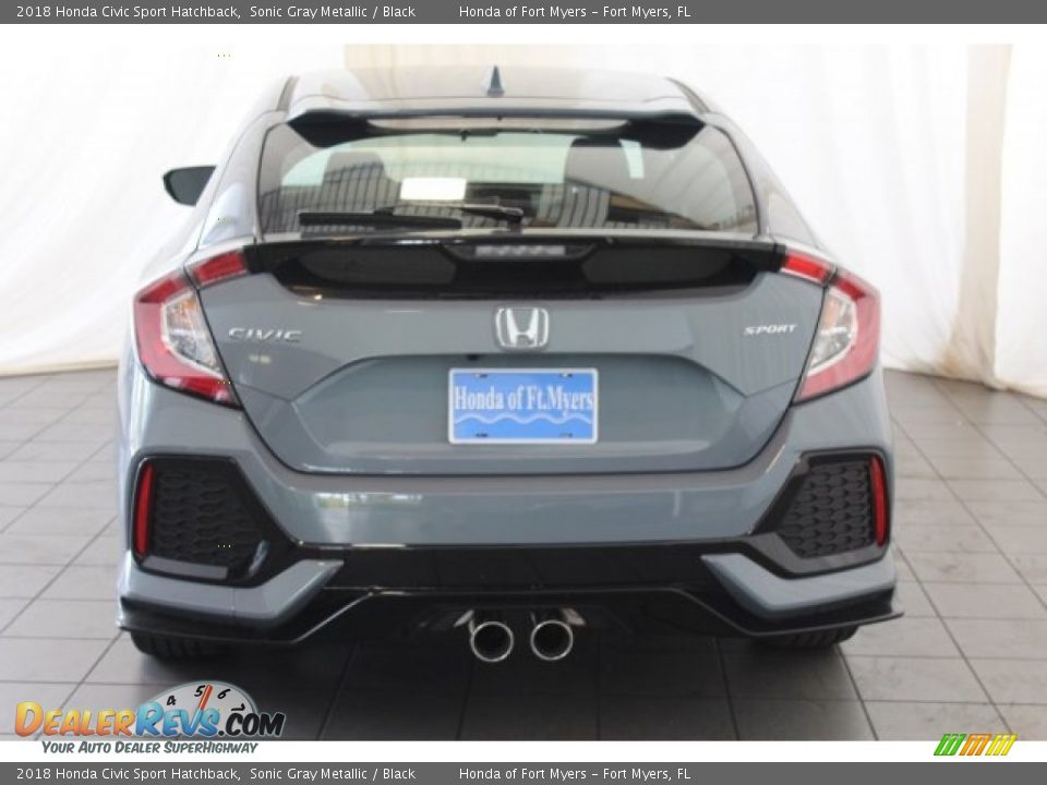 2018 Honda Civic Sport Hatchback Sonic Gray Metallic / Black Photo #7