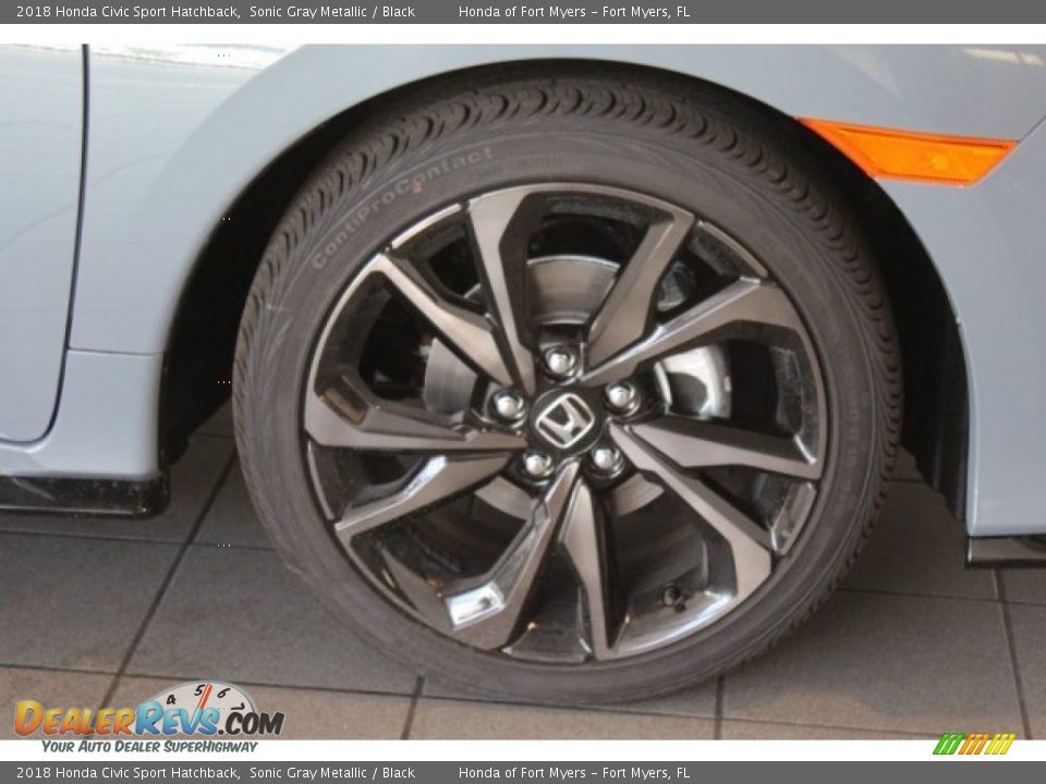 2018 Honda Civic Sport Hatchback Sonic Gray Metallic / Black Photo #8