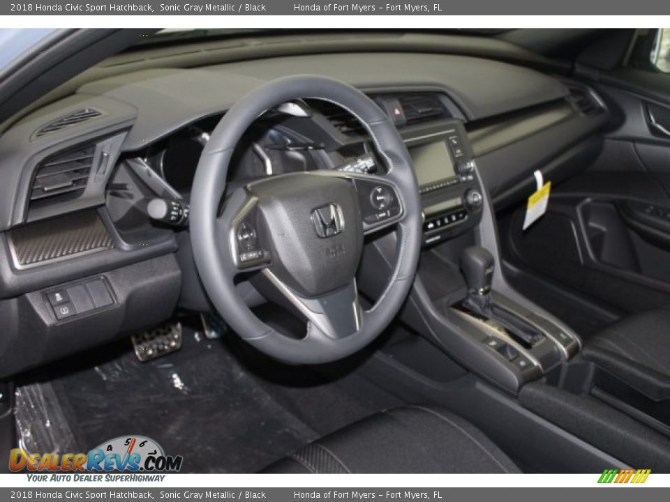 2018 Honda Civic Sport Hatchback Sonic Gray Metallic / Black Photo #12