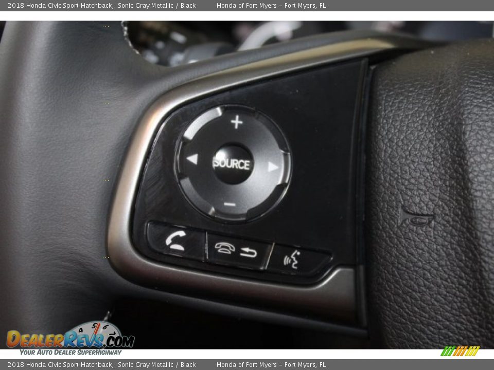 2018 Honda Civic Sport Hatchback Sonic Gray Metallic / Black Photo #13