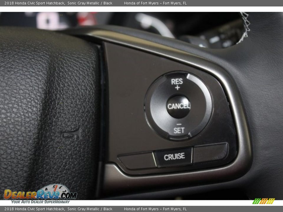 2018 Honda Civic Sport Hatchback Sonic Gray Metallic / Black Photo #14