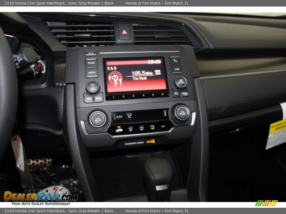 2018 Honda Civic Sport Hatchback Sonic Gray Metallic / Black Photo #15