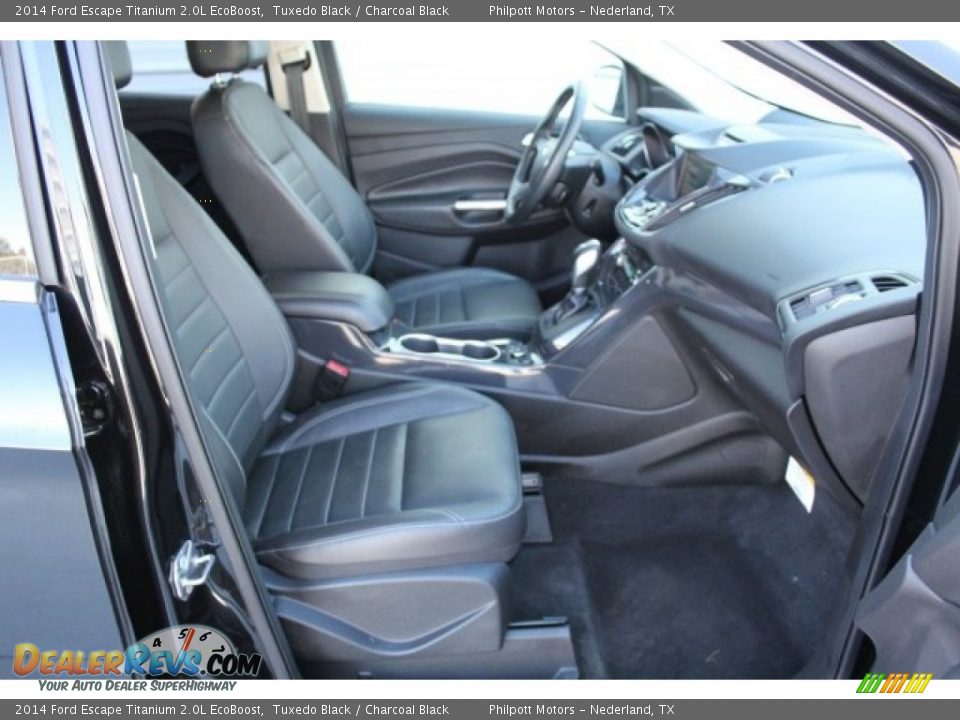 2014 Ford Escape Titanium 2.0L EcoBoost Tuxedo Black / Charcoal Black Photo #35