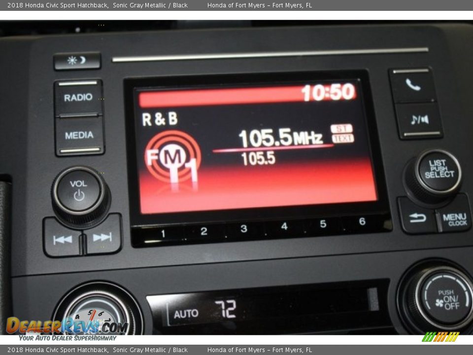 2018 Honda Civic Sport Hatchback Sonic Gray Metallic / Black Photo #17