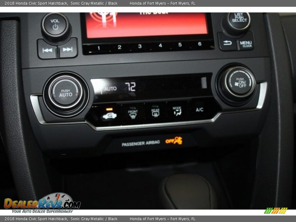 2018 Honda Civic Sport Hatchback Sonic Gray Metallic / Black Photo #18