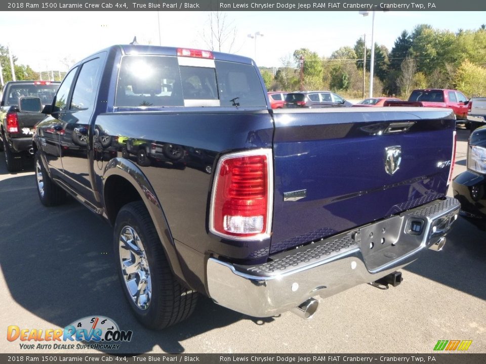 2018 Ram 1500 Laramie Crew Cab 4x4 True Blue Pearl / Black Photo #3