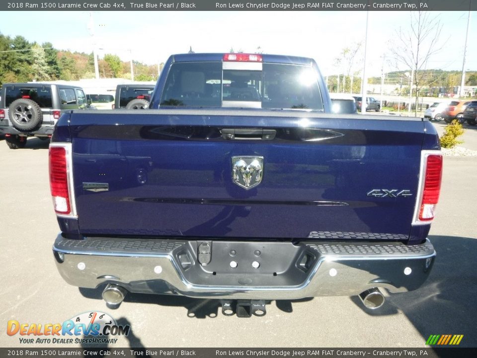 2018 Ram 1500 Laramie Crew Cab 4x4 True Blue Pearl / Black Photo #4