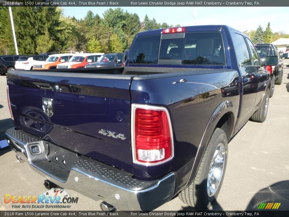 2018 Ram 1500 Laramie Crew Cab 4x4 True Blue Pearl / Black Photo #5
